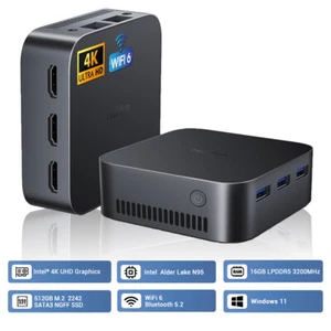 Huidun H20 Mini PC Intel 12th N95 16GB+512GB Windows 11 Pro 3,4GHz WIFI 6 2025 - Imagen 1 de 13
