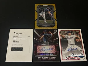 2023 Chronicles Obsidian Owen White OBSIDIAN ROOKIE AUTO+AUTOS +GOLD PRIZM #/10 - Picture 1 of 9
