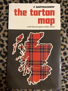 BARTHOLOMEW Tartan Map w/List of Septs of Clans Scotland Scottish - Picture 1 of 9