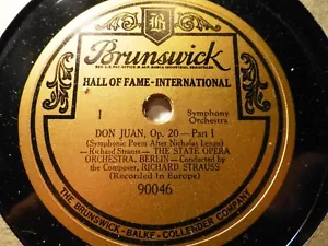 1929 RICHARD STRAUSS conducts DON JUAN Berlin State Opera Orch BRUNSWICK 90046/7 - Picture 1 of 1