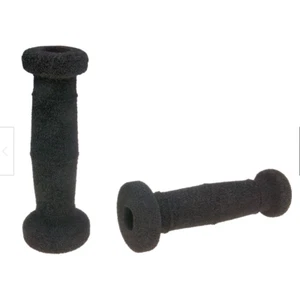 DOMINO Coppia MANOPOLE FORATE SUPER SOFT NERO FOAM GRIP Spugna - Imagen 1 de 2