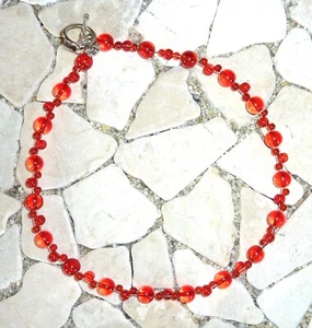 ★ 2reihige kurze Kette ★ Collier ★ rot ★ - Imagen 1 de 2