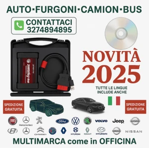 DIAGNOSI AUTO MULTIMARCA PROFESSIONALE UNIVERSALE OBD TESTER SCANNER OBD - Foto 1 di 1