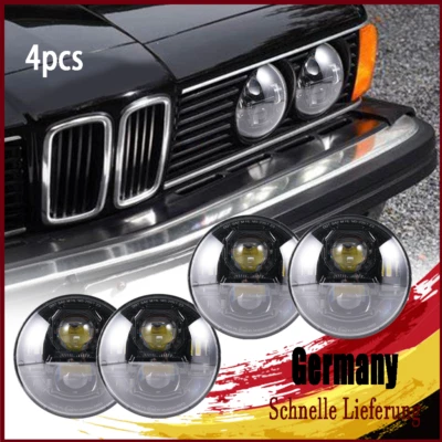 4x Scheinwerfer für BMW E21 E23 E24 E28 E30 US Modell 3er 5er 6er M6 Umrüstung - Bild 1 von 4