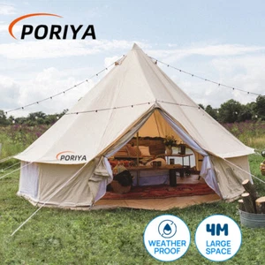 PORIYA Commercial Bell Tent 4M/13.12ft 4Season Camping Yurt Tent with Stove Jack - Picture 1 of 16