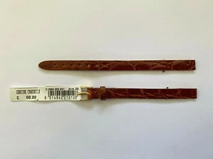 Correa de cuero Morellato marrón cocodrilo extremo abierto 8 mm con hebilla dorada - Imagen 1 de 2