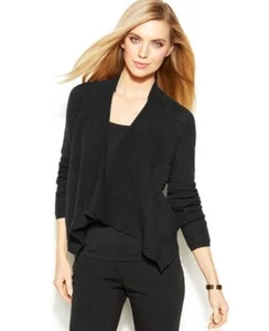 Alfani Black Long Sleeve Textured Open Front Cardigan Orig - Picture 1 of 1