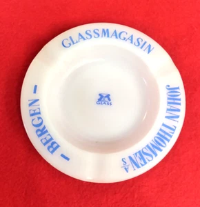 Vintage 6" Ashtray Johan Thomsen Glassmagasin Bergen Milk Glass Made in France - Picture 1 of 4