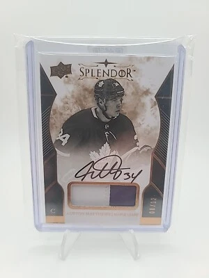 2017-18 Upper Deck Splendor Black & White Copper Auston Matthews PATCH AUTO /12 - Image 1 of 4