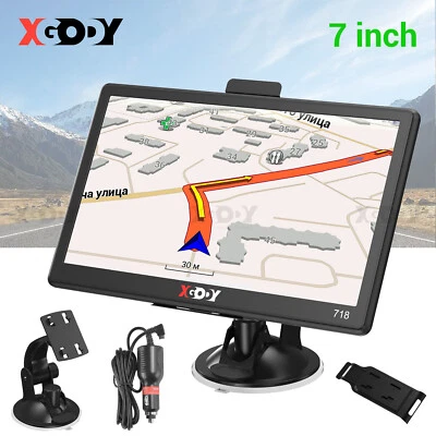 XGODY 7" Car GPS Navigator Auto Lorry Coach Truck Navigation Free USA Map POI - Image 1 of 4