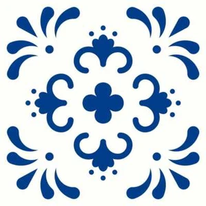 x24 Blue White Tile Sticker Kitchen Bathroom Self-Adhesive stickers wx870 - Picture 1 of 2