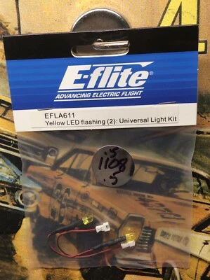 E-Flite EFLA611 Yellow LED Flashing (2):Universal Light Kit NewInPack USA Ship - Image 1 of 2