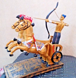 2KG Heavy Stone King Ramses II in War Chariot at the Battle of Kadesh Handmade - Picture 1 of 5