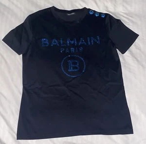 Balmain Woman’s Small Black T Shirt - Picture 1 of 5