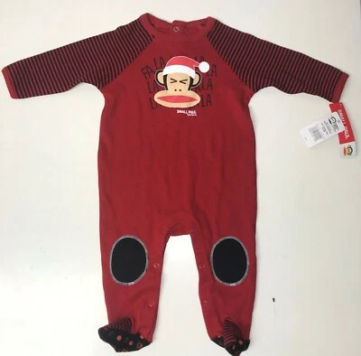 Pijama bebé Paul Frank Target Navidad una pieza pequeño Paul talla 9 meses nuevo con etiquetas Foto 1 de 4