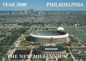Limited Year 2000 Postcard - Philadelphia Veterans Stadium and Spectrum Arena - Picture 1 of 2