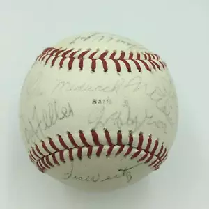 1950's Hall Of Fame Signed Baseball  29 Sigs Joe Dimaggio Lefty Grove JSA COA - Picture 1 of 11