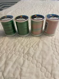 Lot - 4 FANTASTICO Variegated THREADS Polyester 40 wt. 500 yd # 5026 / 5024 - Picture 1 of 4