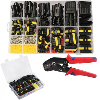 708Pcs 1-6 Pin Car Automotive Waterproof Electrical Wire Connectors Plug Kit Set - Image 1 of 4