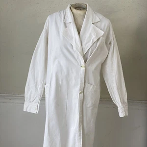 Duster Antique / Vintage 1930's nurses outfit uniform nurse old white cotto - Picture 1 of 10