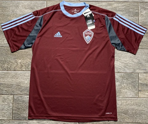 Colorado Rapids MLS Call-Up Soccer Jersey Mens Size L Dark Burgundy Climacool Cover