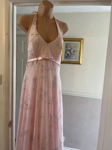 BLONDIE NITES BY LINDA BERNELL PROM BALL GOWN SPARKLY PINK DRESS MADE USA SMALL - Picture 1 of 15