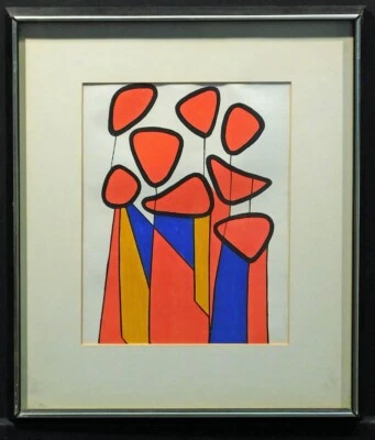 Alexander Calder Litografía Original en Papel Enmarcada ¡Haz una Oferta! Foto 1 de 4