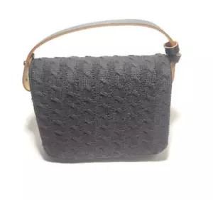 Nuevo con etiquetas Mini Bolso de Mano OBAG Verde y Negro Cuero de Lana - Imagen 1 de 5