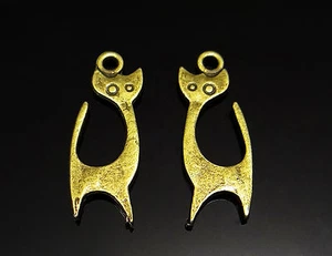 Colgante gato 24x8 mm 5 ud. Gatito Dije Bronce, A-271 - Imagen 1 de 1