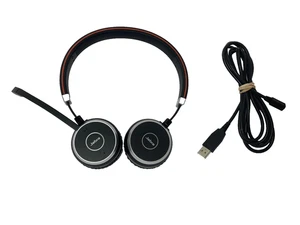 Jabra Evolve 65 SE Link380a MS Wireless Stereo Headset with USB Cable, No Dongle - Picture 1 of 4