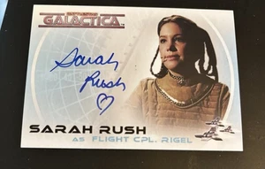 Battlestar Galactica Colonial Warriors Sarah Rush Autogrammkarte A18 - Bild 1 von 2
