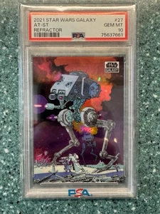 PSA 10 AT-ST REFRACTOR 2021 STAR WARS GALAXY #27 GEM MINT - Picture 1 of 3