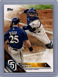 2016 Topps #677 Derek Norris Gold - Picture 1 of 2
