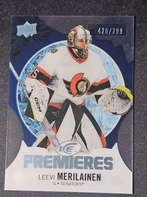 23-24 UD Ice Leevi Merilainen Rookie Premieres #/999 ❄️❄️❄️ Ottawa Senators  - Image 1 of 3