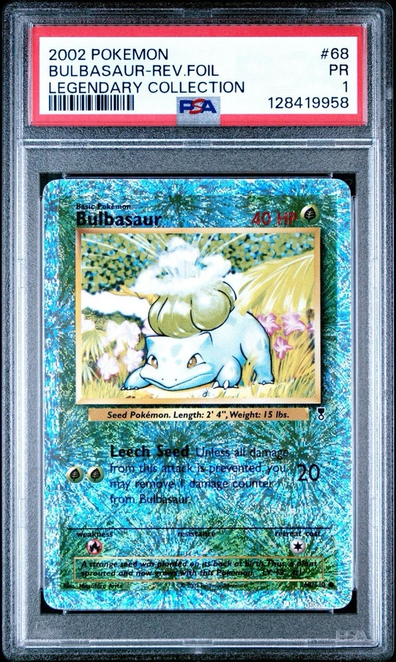 Pokemon Bulbasaur Legendary Coll. Reverse Holo #68 PSA 1 - Image 1 of 1