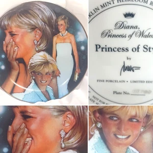PLATO PRINCESA DE ESTILO POR DRAW 8" DE DIANA PRINCESA DE GALES FRANKLIN COMO NUEVO - Imagen 1 de 9