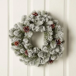 50 cm grün mattierter Tannenzapfenkranz Weihnachten Tür - Bild 1 von 10