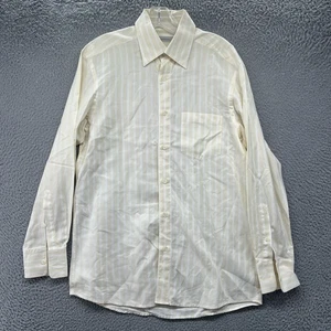 Ermenegildo Zegna Shirt Mens Medium Button Up Striped Tailored Fit Italy - Picture 1 of 10