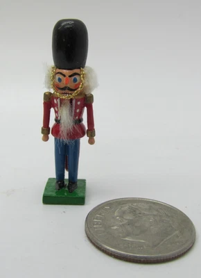 Vintage 1979 Signed TSL Dollhouse Miniature Wooden Nutcracker Christmas Toy - Image 1 of 4