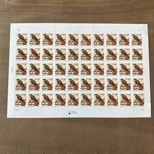 Hoja completa como nueva de 50 American Kestrel Bird 1991 1 centavo MNH - Imagen 1 de 2