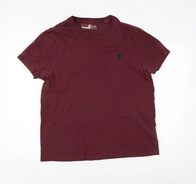 Timberland Men's XL Red Slim Fit Crew Neck T-Shirt - Image 1 of 4
