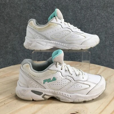 Fila Sneaker Womens 6 White Memory Glimpse Walking Laced Up Casual Comfort - Image 1 of 4