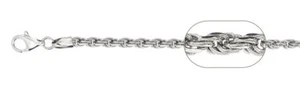 070 3.5MM Rope Chain 925 Solid Sterling Silver Stamped Made in Italy - Picture 1 of 2