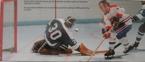 NHL HOCKEY PHOTO PRINT  AL SMITH GOALIE PITTSBURGH PENGOUINS VS HENRI RICHARD  - Picture 1 of 1