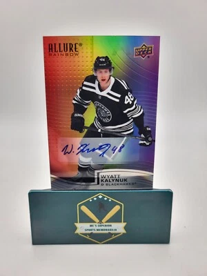 Wyatt Kalynuk 2021-22 UD Allure Full Rainbow Auto Card - Image 1 of 3