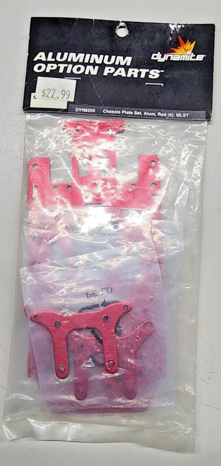 Dynamite DYN8255 - Chassis Plate Set - Aluminum Red - Losi MLST - Image 1 of 1