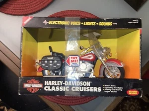 1999 Harley Davidson FatBoy Motorcycle Buddy L - Real Lights & Sounds In Box - Picture 1 of 6