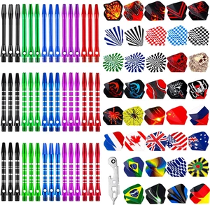 30 Pcs Aluminum Dart Shafts for Steel Tip 50 Mm 53 Mm Dart Stems Accessories wit - Picture 1 of 12
