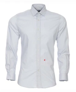 MOSCHINO Men's Grey Heart Shirt Size Medium New With Tags LIMITED EDITION SHIRT - Picture 1 of 4