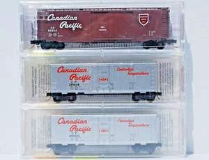 CP. N Scale. 3 x Box Cars SPD. Micro-Trains. Rd #'s 80264, 285608, 285602 As New - Picture 1 of 4
